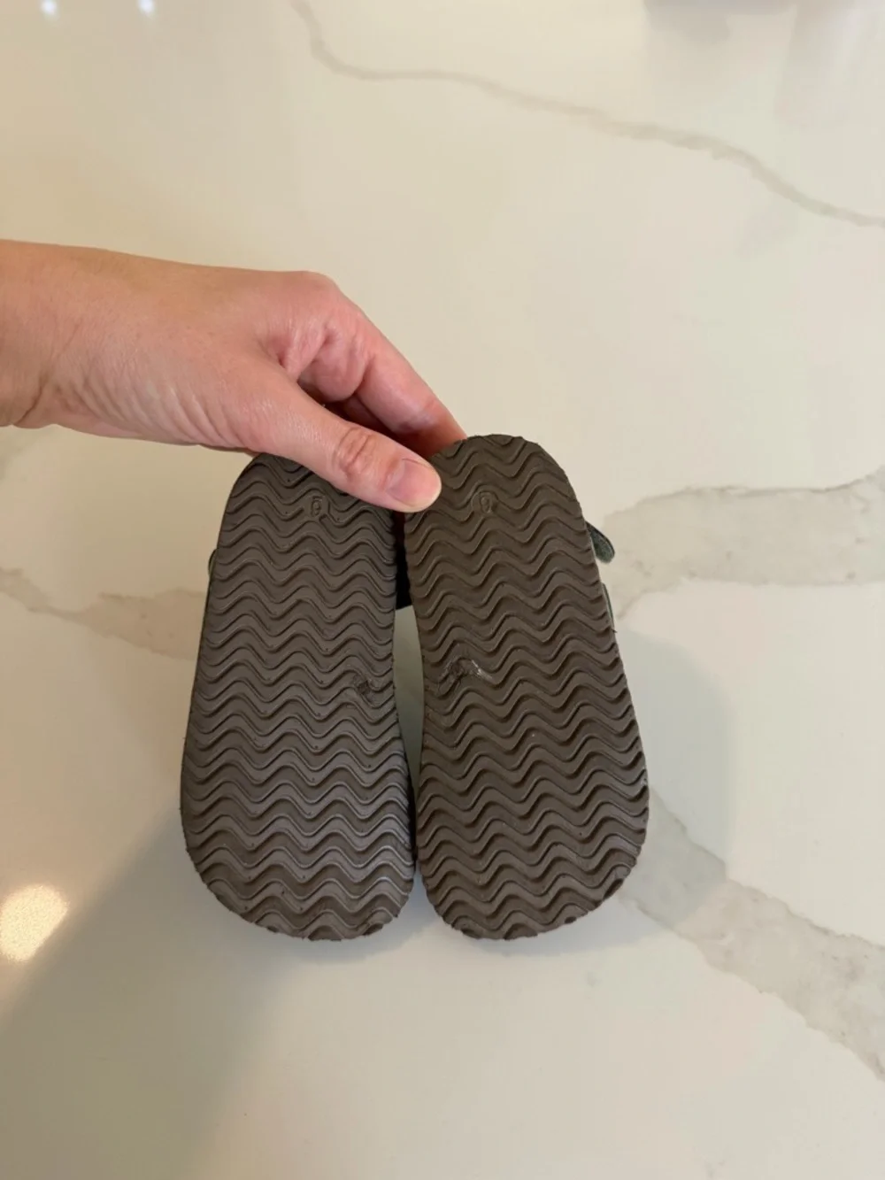next Olive Green Double Buckle Kids Sandals with Ankle Strap